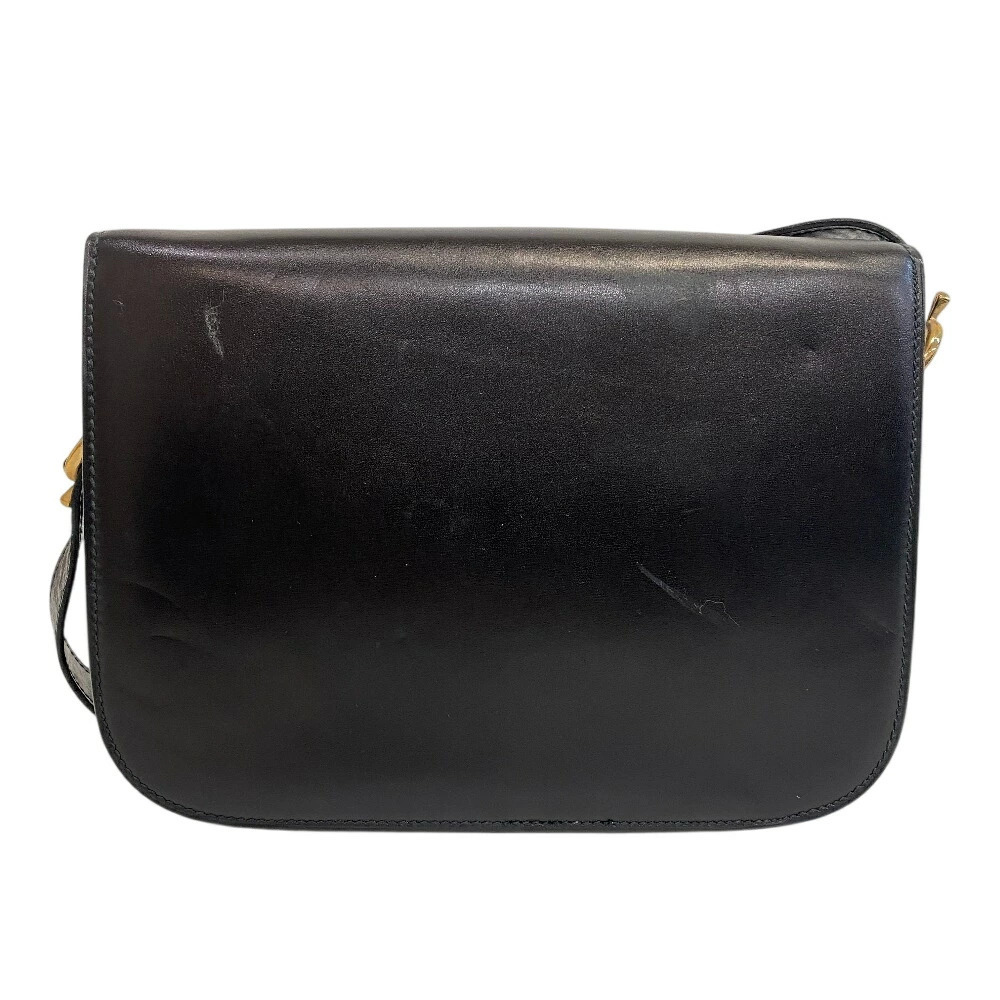 CELINE Carriage Shoulder Bag Handbag Crossbody Black